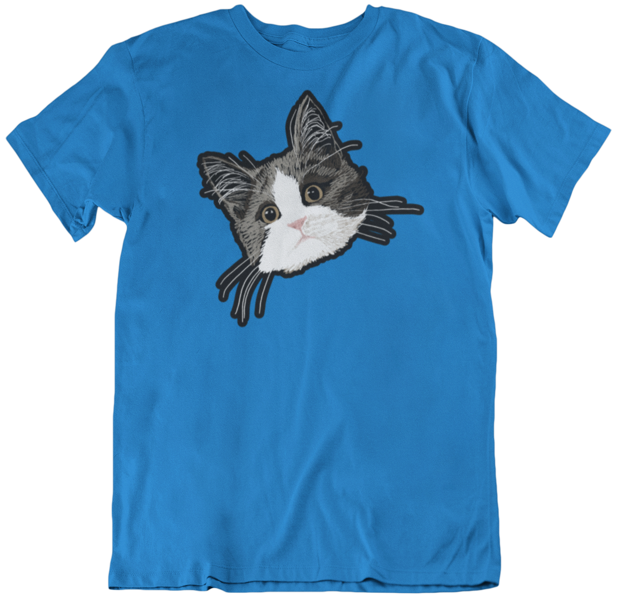 "Royal Shark Mode" from Jamie's Hand-Drawn Cat Collection Unisex Soft-style T-Shirt