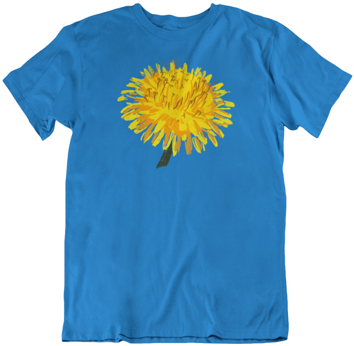 "Dandelion Top" from Jamie's Hand-Drawn Floral Collection Unisex Soft-style T-Shirt