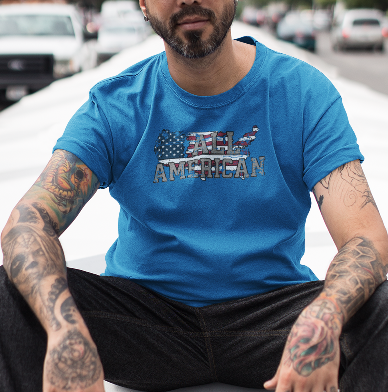 "All American" Patriotic Unisex Soft-style T-Shirt