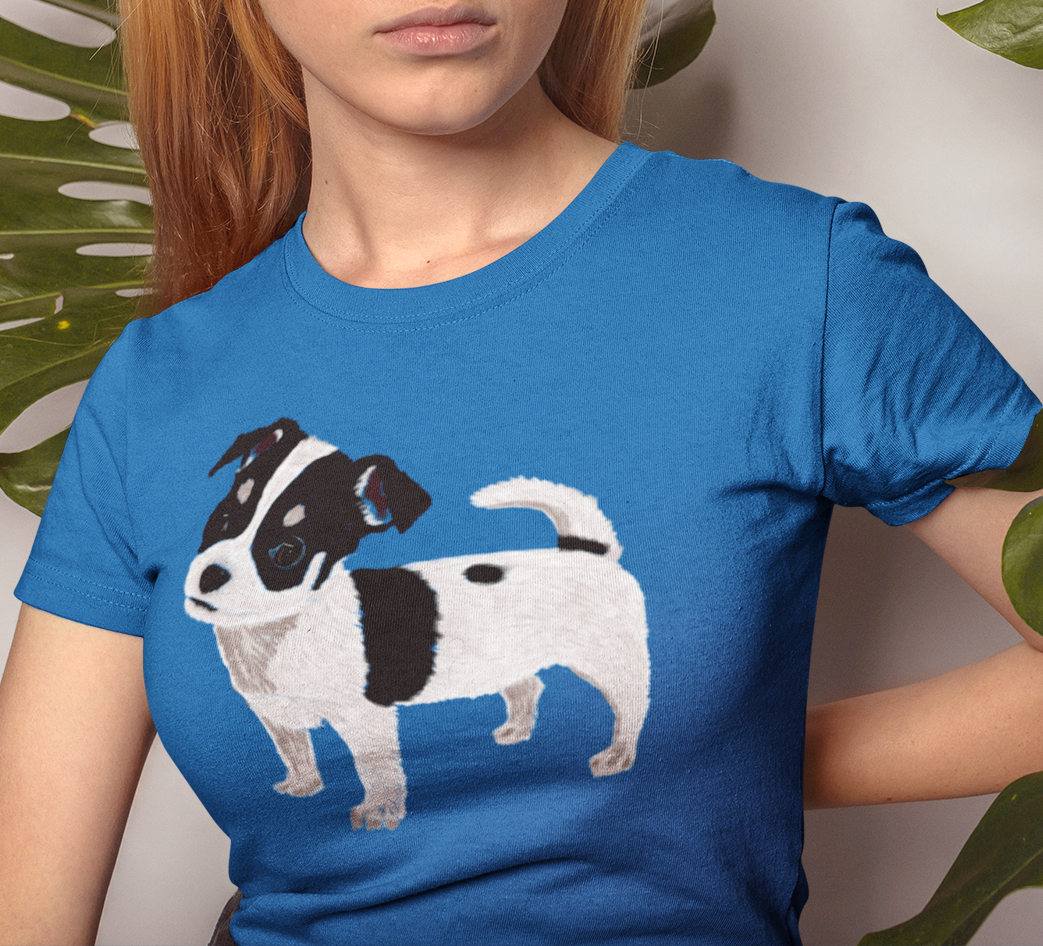 "Chihuahua Pup" from Jamie's Hand-Drawn Dog Collection Unisex Soft-style T-Shirt