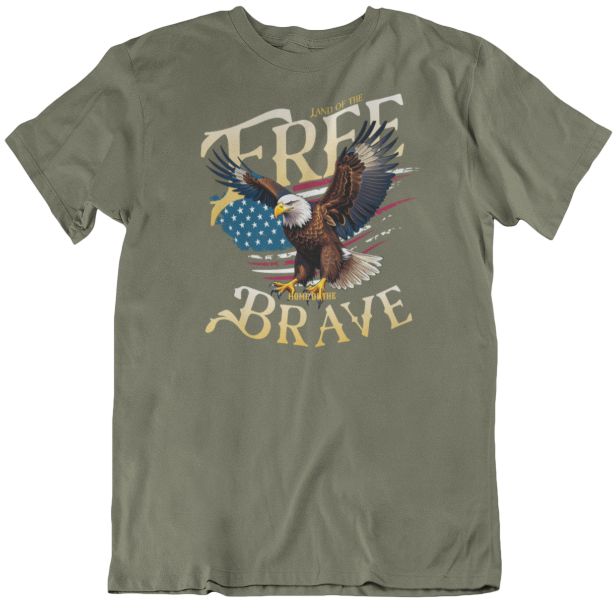 "Land of the Free, Home of the Brave" Patriotic Unisex Soft-style T-Shirt