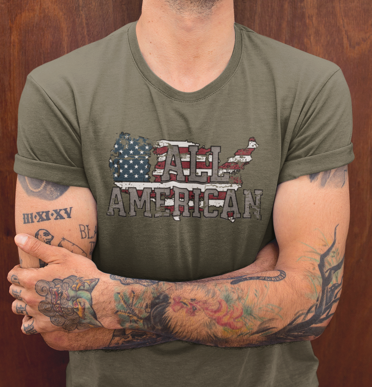 "All American" Patriotic Unisex Soft-style T-Shirt