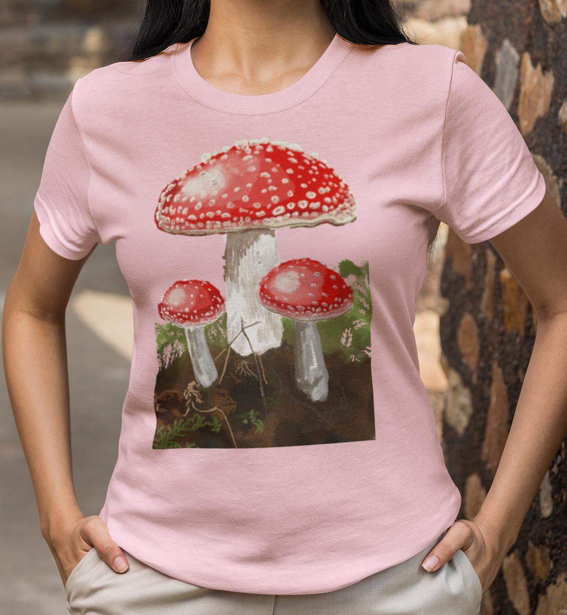 "Amanitas" from Jamie's Hand-Drawn Mushroom Collection Unisex Soft-style T-Shirt