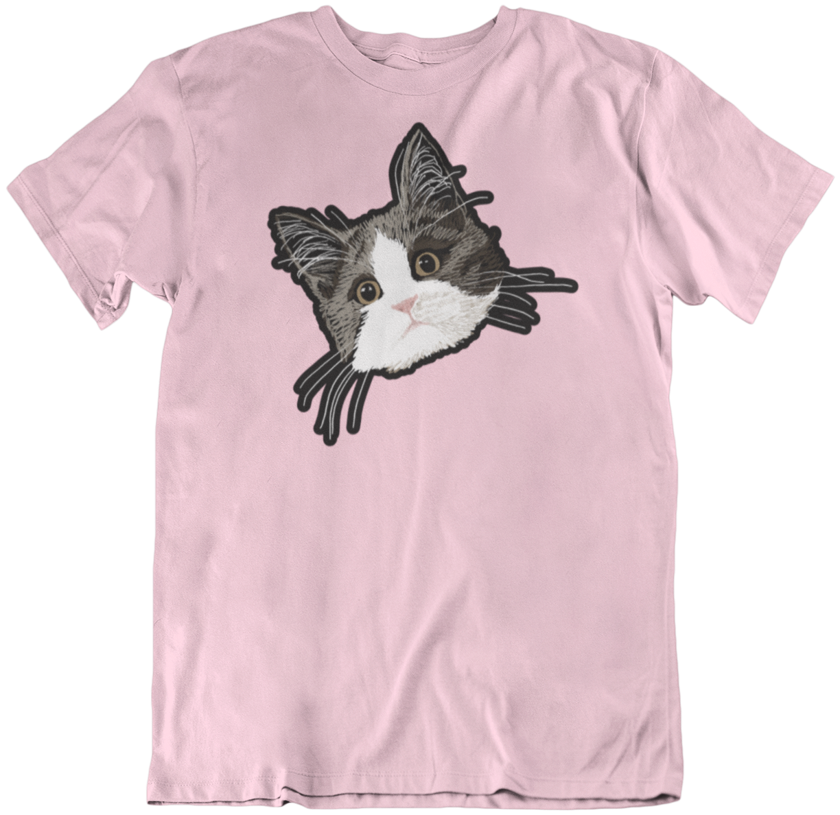 "Royal Shark Mode" from Jamie's Hand-Drawn Cat Collection Unisex Soft-style T-Shirt