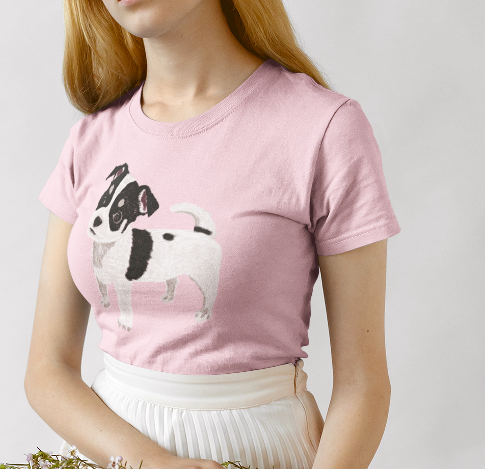 "Chihuahua Pup" from Jamie's Hand-Drawn Dog Collection Unisex Soft-style T-Shirt
