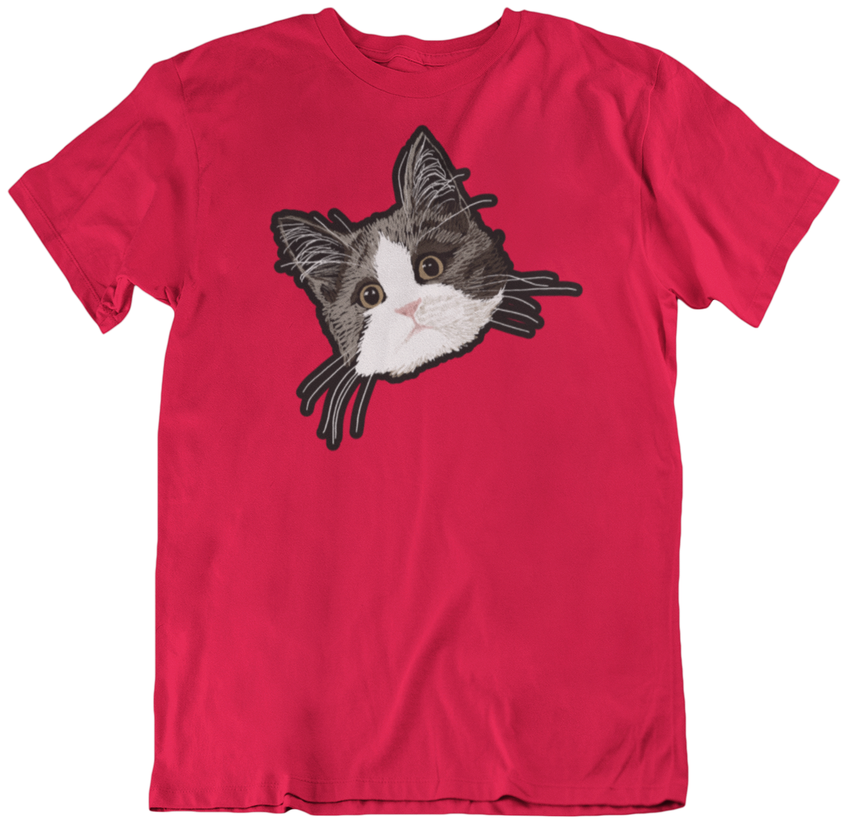 "Royal Shark Mode" from Jamie's Hand-Drawn Cat Collection Unisex Soft-style T-Shirt