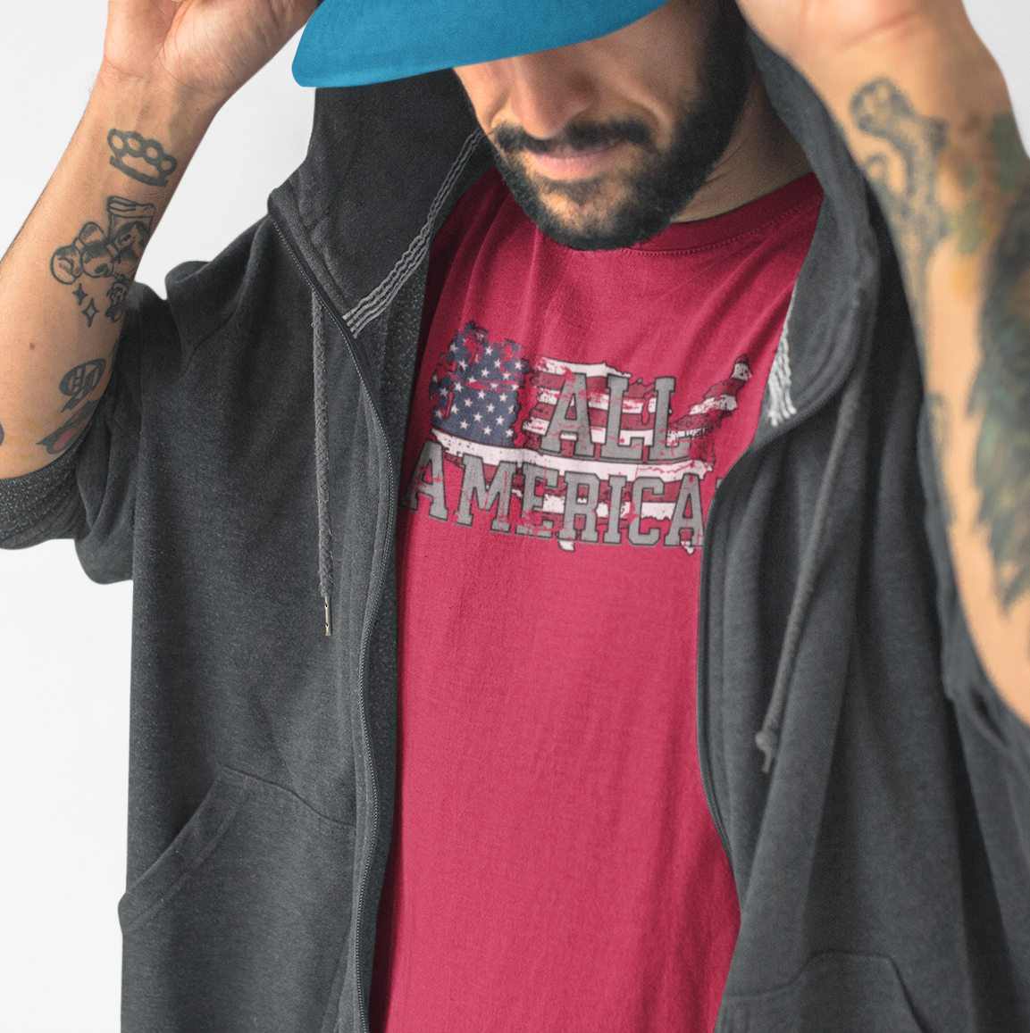 "All American" Patriotic Unisex Soft-style T-Shirt