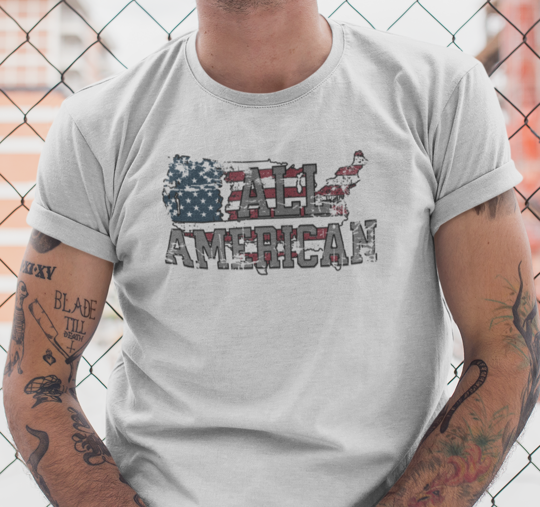 "All American" Patriotic Unisex Soft-style T-Shirt