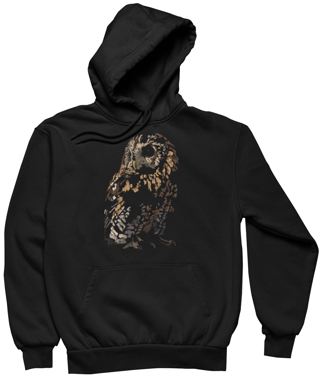 "Cute Brown Owl" from Jamie's Hand-Drawn Owl Collection Unisex Hoodie